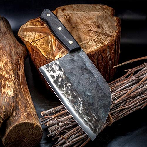 SJZS Forjado Hecho a Mano del Cuchillo del Cocinero con Revestimiento de Acero Forjado China Cleaver Profesional Cuchillos de Cocina de Carne Verduras utensilio de trituración rebanar