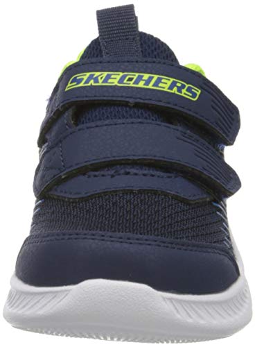 Skechers Comfy Flex 2.0, Zapatillas para Niños, Azul Marino Textil Borde Azul Nvbl, 27 EU