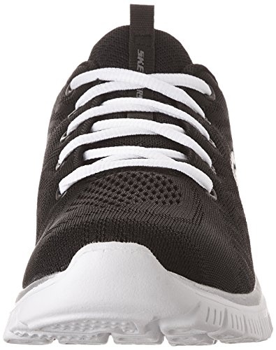 Skechers Women 12615 Low-Top Trainers, Black (Black Mesh/White Trim Bkw), 4 UK (37 EU)