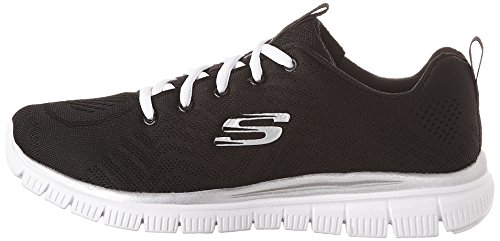 Skechers Women 12615 Low-Top Trainers, Black (Black Mesh/White Trim Bkw), 4 UK (37 EU)