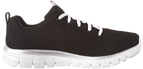 Skechers Women 12615 Low-Top Trainers, Black (Black Mesh/White Trim Bkw), 4 UK (37 EU)