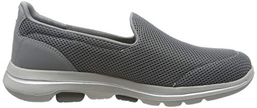 Skechers Women's GO Walk 5 Slip On Trainers, Grey (Gray Textile/Trim Gry), 7 (40 EU)