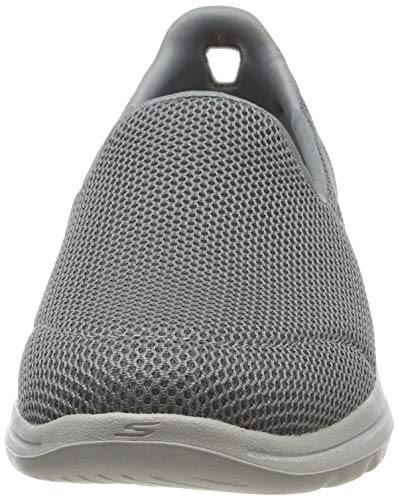 Skechers Women's GO Walk 5 Slip On Trainers, Grey (Gray Textile/Trim Gry), 7 (40 EU)