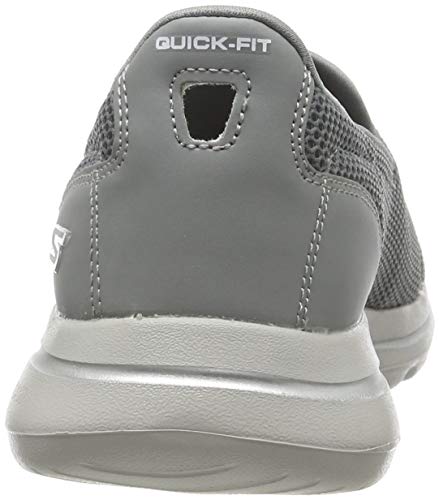 Skechers Women's GO Walk 5 Slip On Trainers, Grey (Gray Textile/Trim Gry), 7 (40 EU)