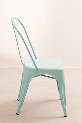 SKLUM Silla LIX Azul Isla Paraíso Comedor Estilo Industrial Acabado Brillante