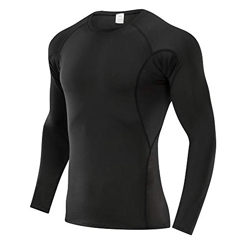 SKYSPER Camiseta de Compresión Manga Larga para Hombre Pantalones Largos Leggings Apretada Ropa Interior Deportiva Deportes Transpirable Secado Rápido para Running Fitness Entrenamiento Yoga Ciclismo