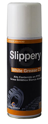 Slippery White Grease C1 - Grasa multifuncional con teflón 400 ml - Grasa atóxica blanca de alto rendimiento, formulada en base sintética y micro partículas de teflón.