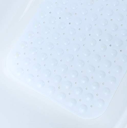 SlipX Solutions El tapete de baño extralargo agrega una tracción Antideslizante a Las tinas y duchas: ¡30% más Que Las esteras estándar! (200 Ventosas, 99 cm de Largo - Cobertura extendida, Blanco)