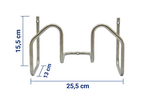 S&M Colgador Mural 173080-Soporte para Manguera en Acero Inoxidable