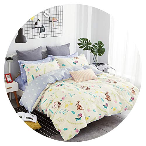 Small-shop Bedding Set Juego de Ropa de Cama para niños y Adultos, 100% algodón, Suave, tamaño Individual, Queen, tamaño King, 4 Unidades