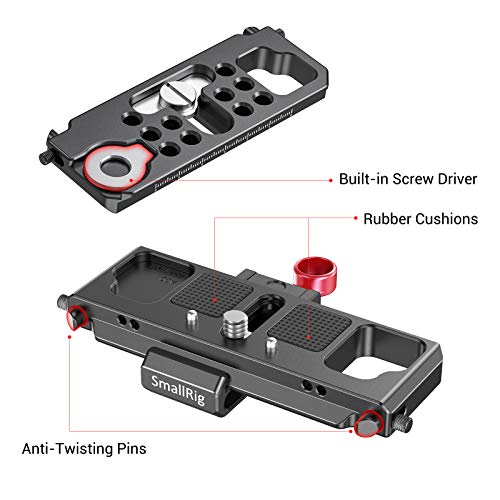 SMALLRIG Mounting Plate de Kit de Placa de Montaje para BMPCC 4K y 6K y Ronin S, Crane 2, Moza Air 2 - BSS2403