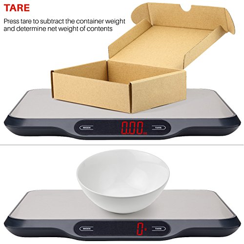 Smart Weigh Báscula Postal Y Báscula Digital De Cocina Multifuncional Con Plataforma Ancha, 15kg De Capacidad