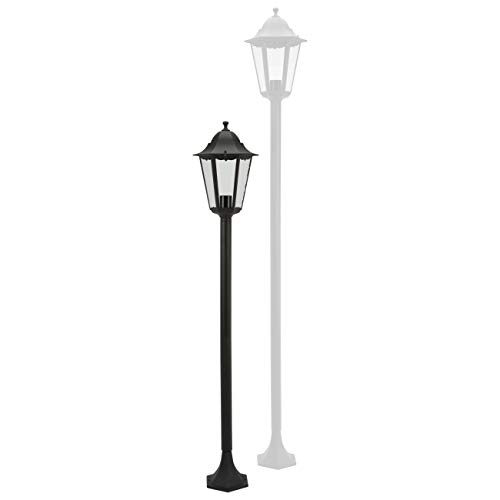 Smartwares 10.009.16 Farol clásico, aluminio/cristal, Negro, 1.25 m