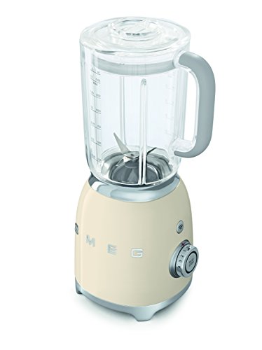 Smeg BLF01CREU - Batidora de vaso 16,3 x 19,7 x 39,7 cm, 1,5 litros (Vidrio, Acero inoxidable, Corriente alterna)