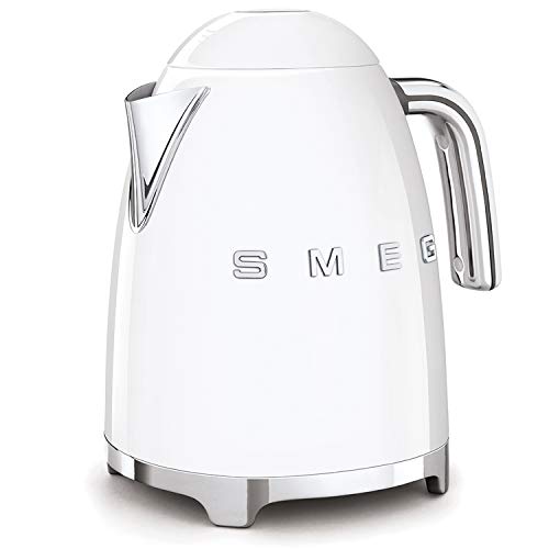 SMEG Calentador de Agua electrico, hervidor KLF03WHEU, 2400 W, 1.7 litros, Acero Inoxidable, Blanco