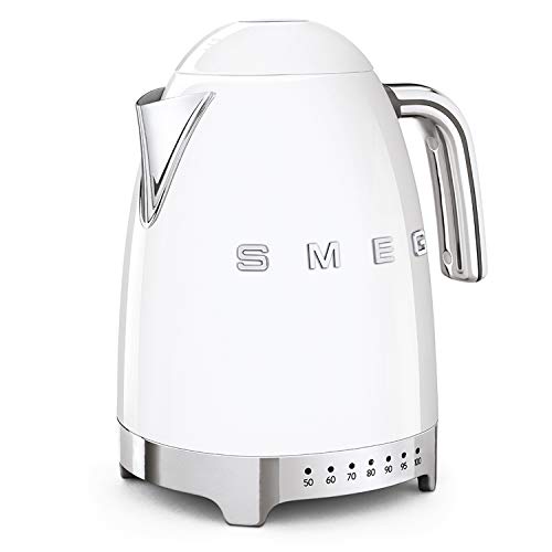 SMEG Calentador de Agua electrico, hervidor KLF04WHEU, 2400 W, 1.7 litros, plástico, blanco