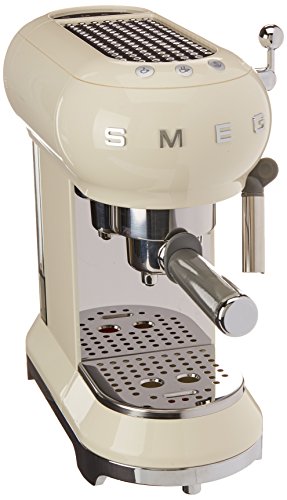 Smeg ECF01 RDEU/PBEU/CREU/Bleu Máquina de Café Expreso, 1350 W, 2 litros, plástico, Crema