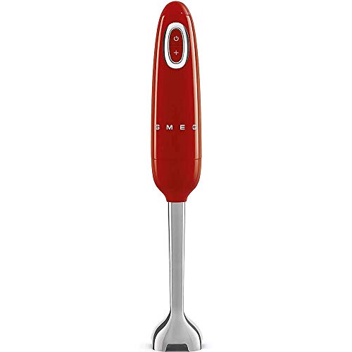 Smeg HBF01RDEU - Licuadora (Botones, Giratorio, 8150 RPM, 14850 RPM, Batidora de inmersión, Rojo, Acero inoxidable, 1,5 m)