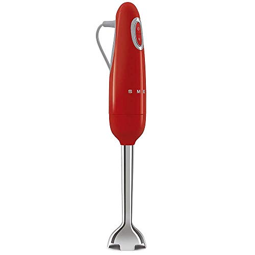 Smeg HBF01RDEU - Licuadora (Botones, Giratorio, 8150 RPM, 14850 RPM, Batidora de inmersión, Rojo, Acero inoxidable, 1,5 m)