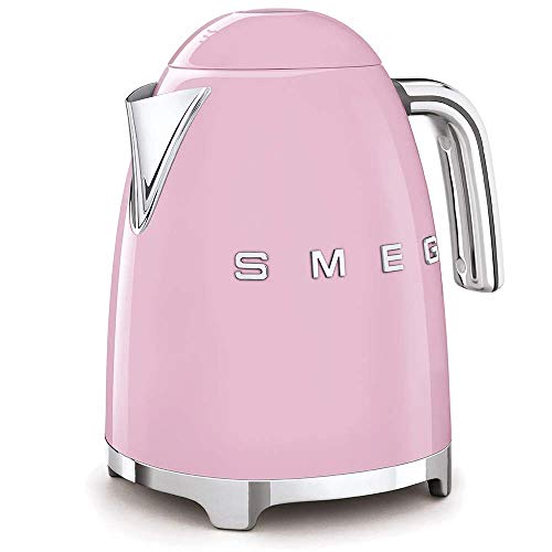 Smeg Hervidor KLF03PKEU Linea años 50, 2400 W, 1 Fluid_Ounces, Acero Inoxidable, Rosa