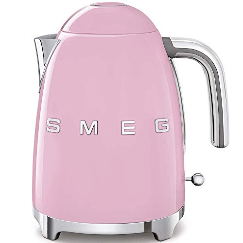 Smeg Hervidor KLF03PKEU Linea años 50, 2400 W, 1 Fluid_Ounces, Acero Inoxidable, Rosa