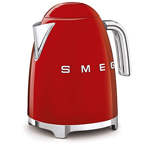 Smeg Hervidor KLF03RDEU, 2400 W, 1.7 litros, Acero Inoxidable, Rojo