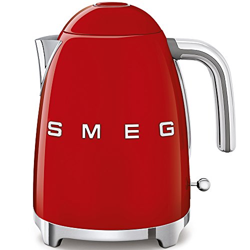 Smeg Hervidor KLF03RDEU, 2400 W, 1.7 litros, Acero Inoxidable, Rojo