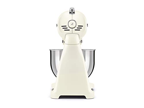 Smeg Robot De Cocina SMF03CREU Crema 10 Velocidades, 800 W, Acero Inoxidable