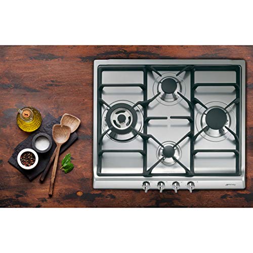 Smeg SR60GHS hobs - Placa (Integrado, Gas, Cast-iron, Giratorio, Frente, 220-240V) Acero inoxidable