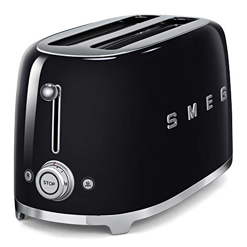 SMEG Tostador TSF02BLEU, 1500 W, Acero, Negro