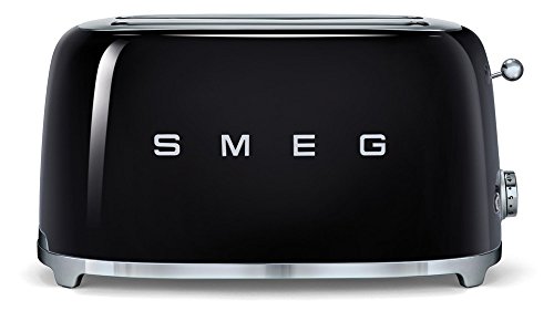 SMEG Tostador TSF02BLEU, 1500 W, Acero, Negro