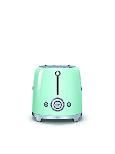 Smeg TSF01PGEU - Tostador (2 rebanada(s), Acero inoxidable, 950 W, 220 - 240, 50/60, 310 mm), Verde (Pastel green)