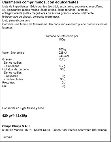 Smint Tin Fresa, Caramelo Comprimido Sin Azúcar - 12 unidades de 35 gr. (Total 420 gr.)