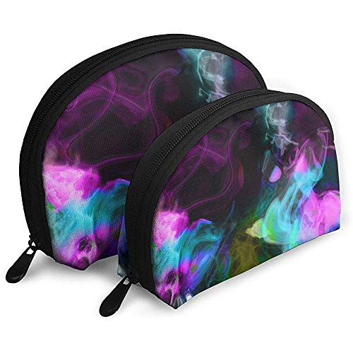 Smoke Art Watercolour Color Bolsas portátiles Bolsa de Maquillaje Bolsa de Aseo, Bolsas de Viaje portátiles multifunción Pequeña Bolsa de Embrague de Maquillaje con Cremallera