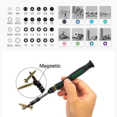 Smraza 38 en 1 Juego Destornilladores de Precision Magnético Kit Herramientas Pinzas Pry Ventosa para iphone, iPad, Tabletas, Laptop, PC, Teléfonos Móviles y Otros Dispositivos Electrónicos