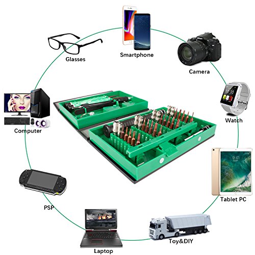 Smraza 38 en 1 Juego Destornilladores de Precision Magnético Kit Herramientas Pinzas Pry Ventosa para iphone, iPad, Tabletas, Laptop, PC, Teléfonos Móviles y Otros Dispositivos Electrónicos