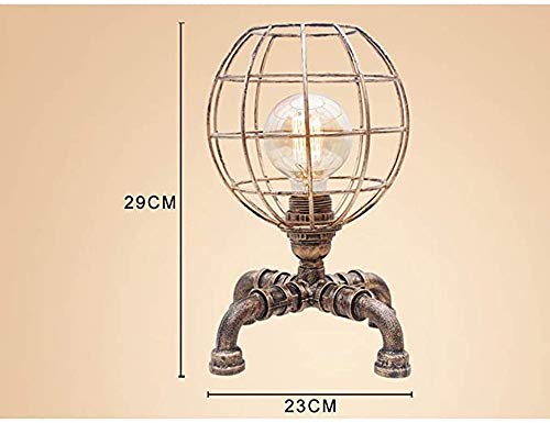 SMWZFDD Lámpara De Escritorio De Lectura, Lámpara De Mesa para Dormitorio De Estudiantes, Lámpara De Lectura De Sala De Estar De Dormitorio De Agua De Hierro con Personalidad Retro