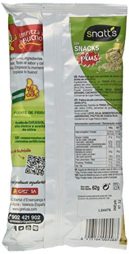 Snatt's - Palitos de trigo cin pipas - 62 g - , Pack de 6