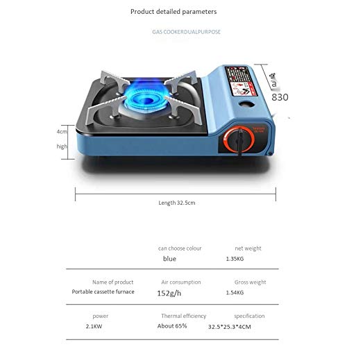SNOWINSPRING Estufa de Gas Butano PortáTil Al Aire Libre Estufa de Camping Camping Senderismo Cocina de Viaje Estufa de Gas de Casete