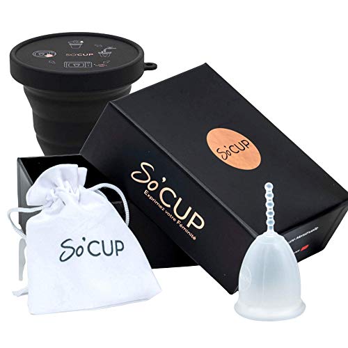 So Cup Pack Copa Menstrual: Copa S + Esterilizador 1000 g, No teñido, Kit de 1 (3770010070238)