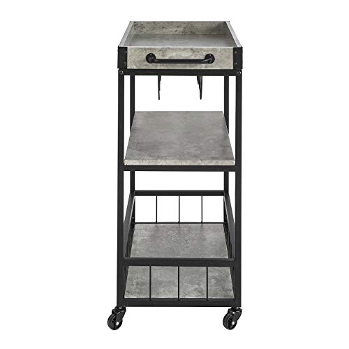 SoBuy Carrito de Cocina, Carrito de Servir, Carrito con Bandeja,FKW56-HG,ES