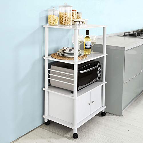 SoBuy Carrito de Cocina, Estante de Cocina, Estante con Ruedas, Estantería de Cocina, FRG12-W, ES