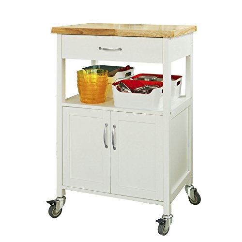 SoBuy® Carrito de servir, estantería de cocina, carrito de cocina móvil, FKW22-WN,ES