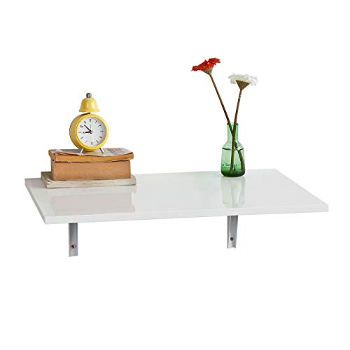 SoBuy FWT21-W,ES Mesa de Cocina, Mesa Plegable de Pared, Mesa de Comedor, Mesa de Pared, 60x40cm (sillas no Incluidas)