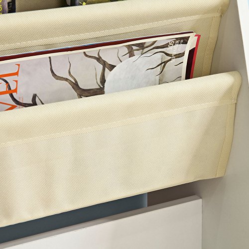 SoBuy Librería Infantil para Niños con 4 Estanterías, Estantería Estándar Infantil,Blanco/Beige,H71cm, FRG225-W,ES