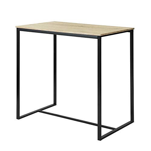 SoBuy OGT26-N Mesa Alta de Bar, Mesa de Comedor de Estilo Industrial Estructura de Metal 110x60x96cm ES