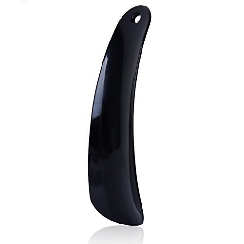 SODIAL(R) 4.7 pulgadas calzador levantador plastico antideslizante negro Robusto Flexible
