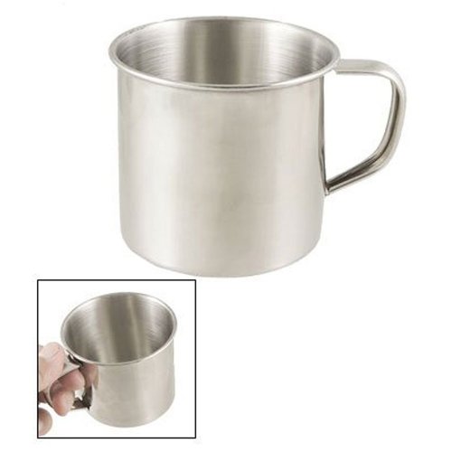 SODIAL(R) Taza de Acero Inoxidable para Te Cafe - Campamiento/Viaje-3.5