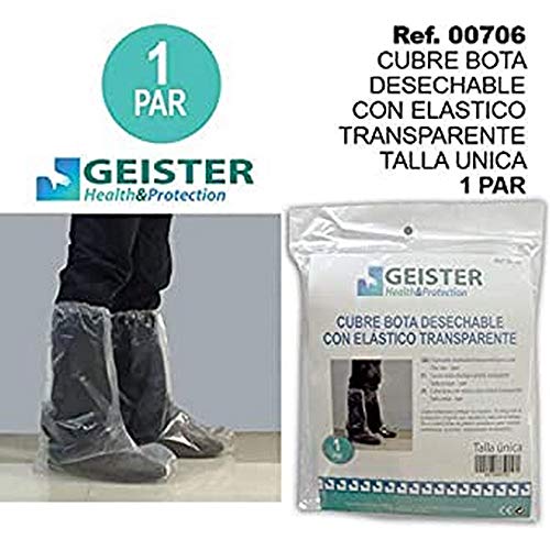 Sodico Cubre Bota Desechable Con Elastico Transparente Talla Unica