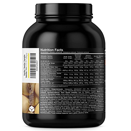 Soja Isolate GOLD - (100% vegetariana de proteína de soja natural, aislado lactosa, proteína natural), 1000g chocolate